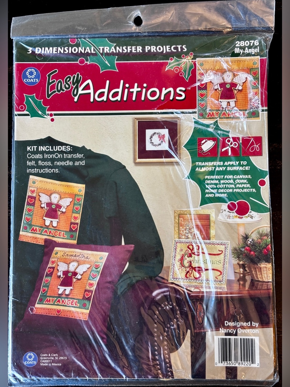 3D Coats “My Angel” Iron-On Fashion Transfer Kit #28076 Nancy Overton